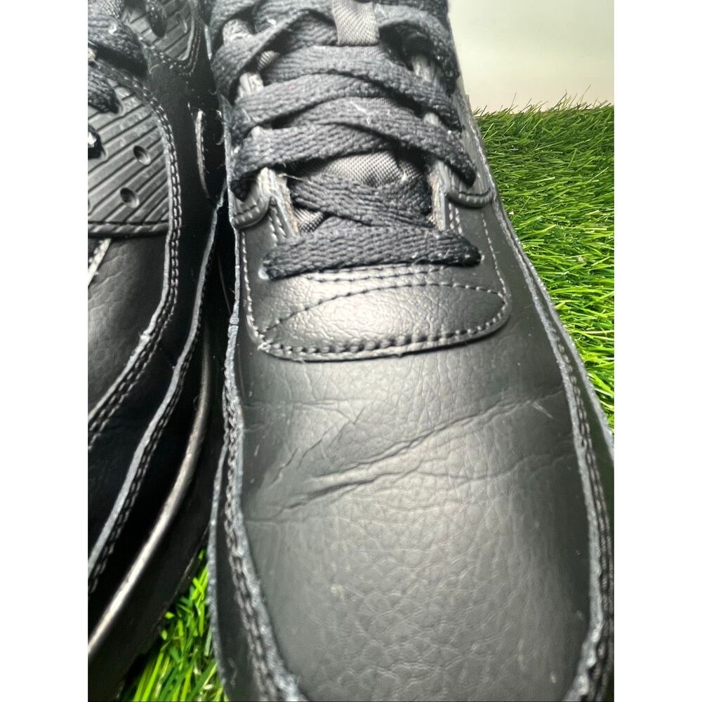 Nike Air Max 90 LTR Triple Black Leather Sneakers CD6864-001 Youth 7Y Women's 8. - Picture 3 of 10